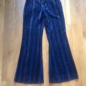 Vintage Blue velvet bell bottoms